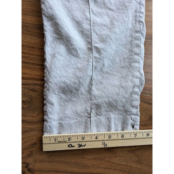 J Jill Linen Elastic Waist Linen Crop Pockets Pull On Pants Xl Capris Oatmeal A2 - Picture 12 of 13